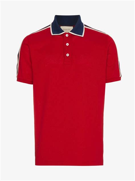 red gucci polo shirt mens|Gucci polo shirts men's sale.